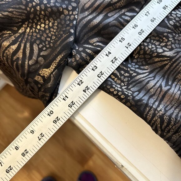 Bonworth Womens Black & Gold Animal Print Open Front Cardigan Jacket 1X - Picture 3 of 8